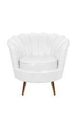 Низкое кресло ракушка Pearl White в Москве