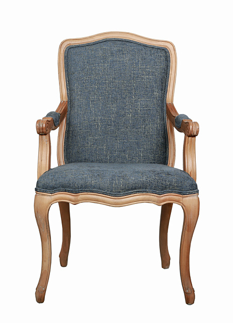 Мягкий стул с подлокотниками Wallis Blue в Москве Мягкий стул с подлокотниками Wallis Blue