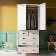 Шкаф двухстворчатый "Odri" с 5 ящиками арт od2127KR5