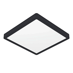 900588 Накладной светильник диммируемый FUEVA 5, 20,5W (LED), 3000K, L285, B285, H28, сталь, черный / пластик, белый