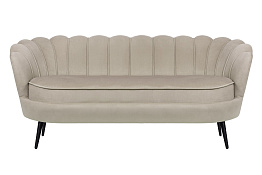 Диван ракушка для гостиниц Pearl Triple Taupe на черных ножках в Москве