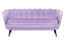 Диван ракушка для гостиниц Pearl Triple Purple на черных ножках в Москве
