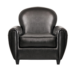 Кожаное кресло черное Flog