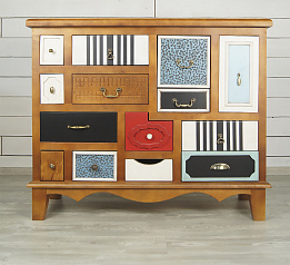 Комод "Gouache Birch" темный арт M10594ETG/1