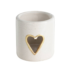 422409 Подсвечник рождественский CATACOL, светло-серый, бежевый, 80х82х80 мм