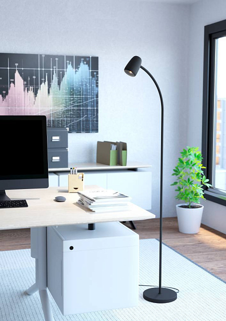 902172 Торшер CARLO, 1X18W(E14), сталь, черный