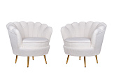 Комплект кресел ракушка Pearl White Boucle №1