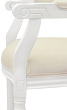 Мягкий стул с подлокотниками Volker Arm Beige and White №4