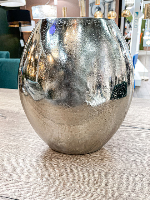 421286 Ваза декоративная ABUCAY, L225, B120, H250, алюминий, цвет никель в Москве 421286 Ваза декоративная ABUCAY, L225, B120, H250, алюминий, цвет никель