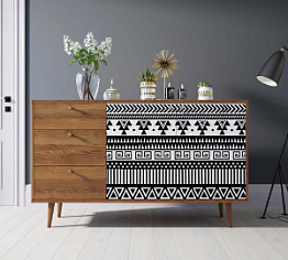 Комод "Berber" с двумя дверками и ящиками 19 принт арт BB05/Print_19