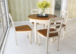 Круглый стол и четыре стула "Leontina" арт Leontina-7