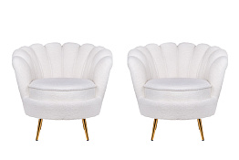 Комплект кресел ракушка Pearl White Boucle