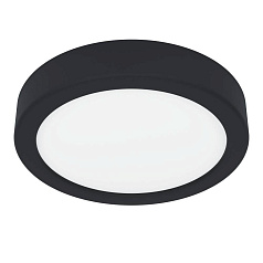 900637 Накладной светильник FUEVA 5, 11W (LED), 3000K, IP44, ?160, сталь, черный / пластик, белый