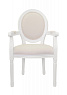 Мягкий стул с подлокотниками Volker Arm Beige and White