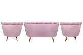 Комплект кресел и дивана ракушка Pearl Double Pink №2