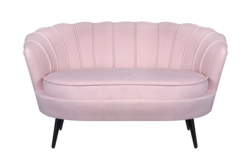 Диван ракушка Pearl Double Pink на черных ножках в Москве Диван ракушка Pearl Double Pink на черных ножках