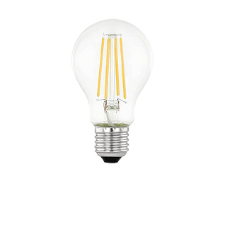 Лампа светодиод A60, 6W(E27), 806lm, 3000K прозрачный, день-ночь