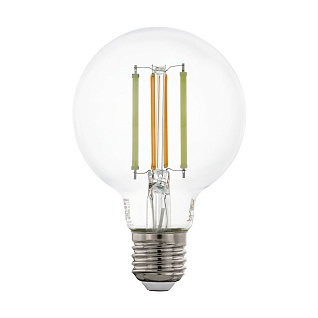 Лампа светодиодная CONNECT G80, 1x6W(E27), 2200-6500К, 806lm, прозрачн