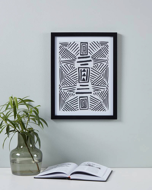 423092 Картина ROBERVAL, L330, B16, H430, пластик, стекло, черный, белый в Москве 423092 Картина ROBERVAL, L330, B16, H430, пластик, стекло, черный, белый