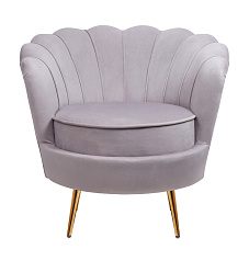 Низкое кресло ракушка Pearl Grey в Москве