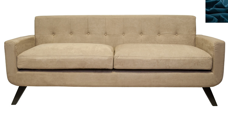 Диван скандинавский на ножках Uter синий в Москве Диван скандинавский на ножках Uter синий