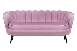 Диван ракушка Pearl Triple Pink на черных ножках в Москве