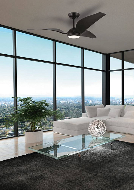 35004 Потолочный вентилятор со светильником MOSTEIROS, ?1420, черный