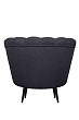 Низкое кресло ракушка Pearl Black Boucle на черных ножках №3
