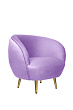 Мягкое кресло для гостиниц Small Benee Purple №0