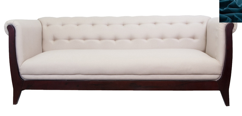 Классический диван Delvin синий