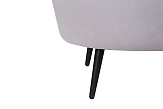 Дизайнерский диван для гостиниц Pearl Triple Grey на черных ножках №6