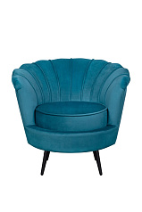 Кресло ракушка Pearl Marine на черных ножках