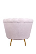 Низкое кресло ракушка Pearl Pink Boucle №3