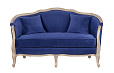 Дизайнерский двухместный диван Darcy 2 ампир синий