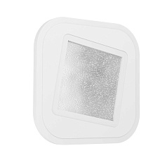 901233 Светодиодный потолочный светильник  MACCHIONI, 12W(LED), 200x200, сталь, пластик, белый/ пластик с эфф. хрусталя, белый, 4000K, 1560lm