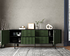 Комод две дверки и четыре ящика "Emerson" арт EM19/green/L №1