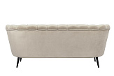 Диван ракушка для гостиниц Pearl Triple Taupe на черных ножках №3