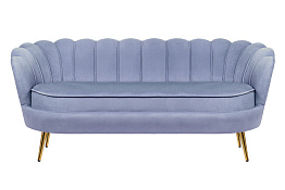 Трехместный диван ракушка для гостиниц Pearl Triple Blue в Москве