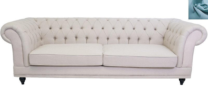 Диван мягкий арт-деко Neylan голубой