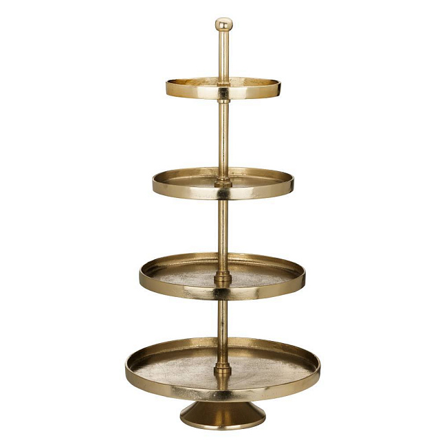 427649 Блюдо-этажерка декоративное BABIRIK H700 алюминий, золотой в Москве 427649 Блюдо-этажерка декоративное BABIRIK H700 алюминий, золотой