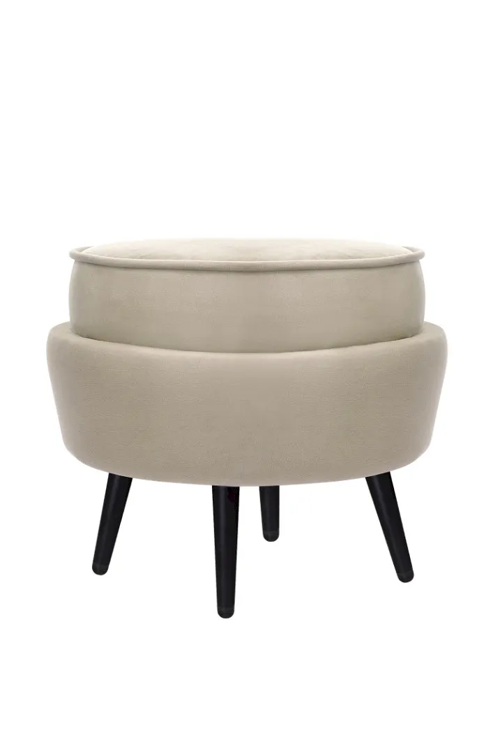 купить Пуф Pearl Adorn Taupe на черных ножках в Москве купить Пуф Pearl Adorn Taupe на черных ножках