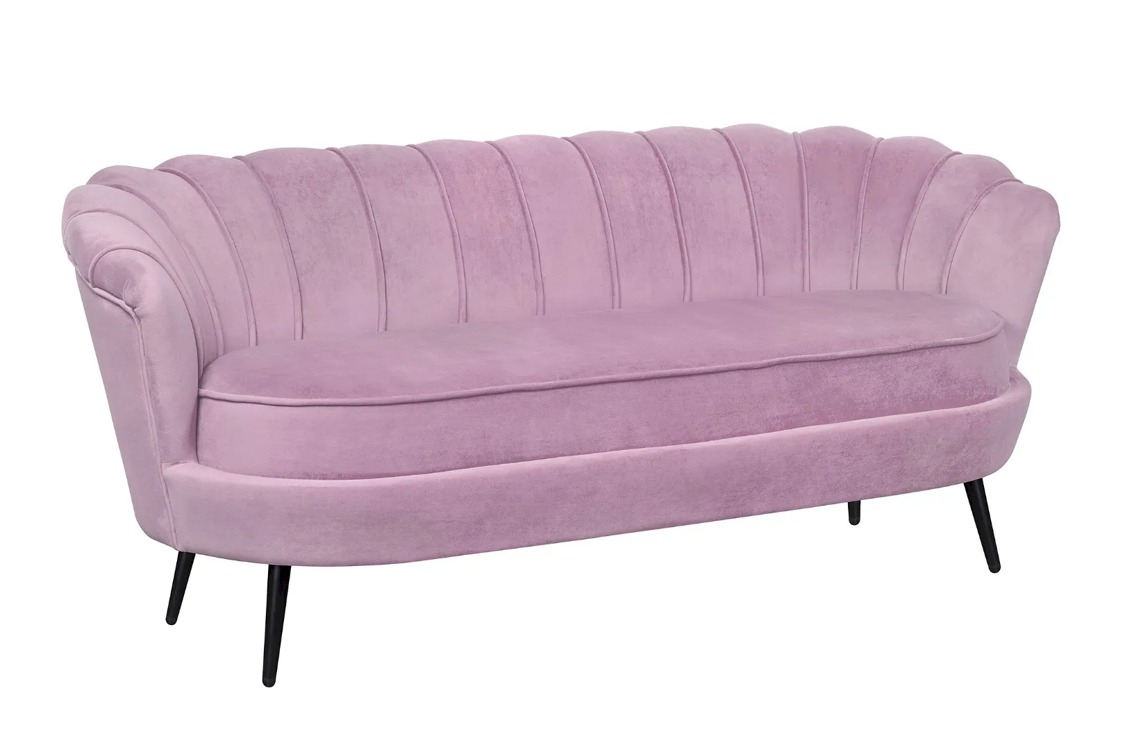 купить Диван ракушка Pearl Triple Pink на черных ножках