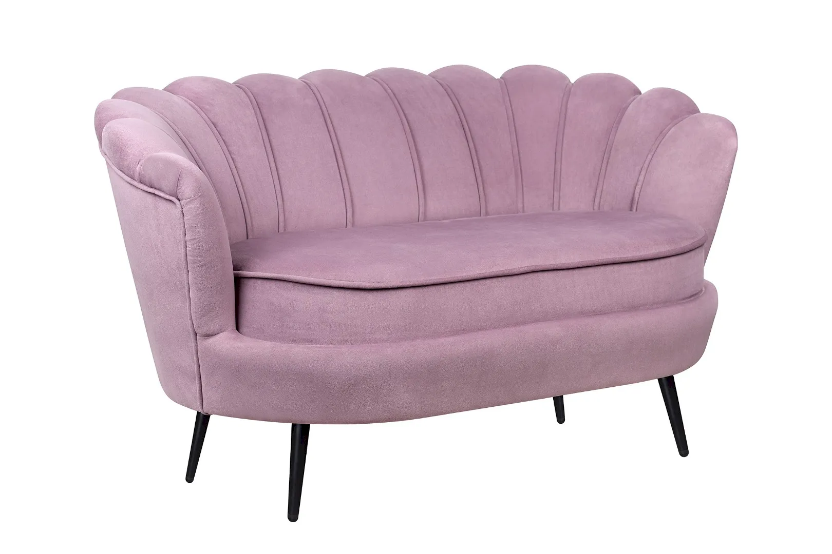 купить Дизайнерский двухместный диван Pearl Double Pink на черных ножках