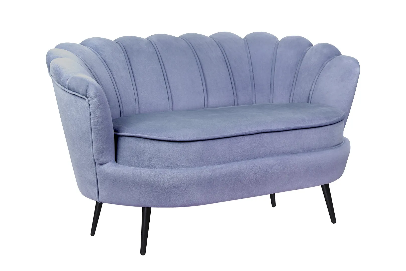 купить Диван ракушка Pearl Double Blue на черных ножках