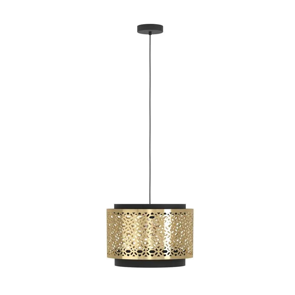 заказать 43981 Подвесной светильник (люстра) SANDBACH, 1X40W (E27), ?420, сталь, черный, латунь