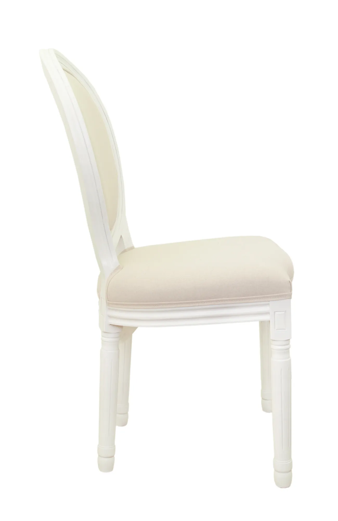 купить Дизайнерский обеденный стул модерн Volker Beige and White в Москве