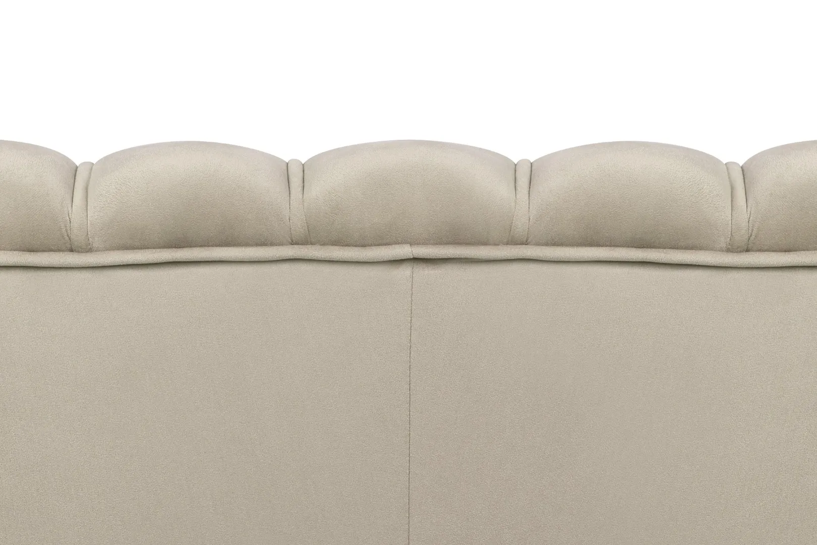 Дизайнерский диван Pearl Double Taupe на черных ножках в интерьере