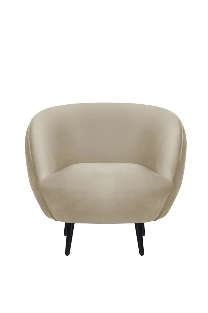 купить Мягкое кресло Small Benee Taupe на черных ножках