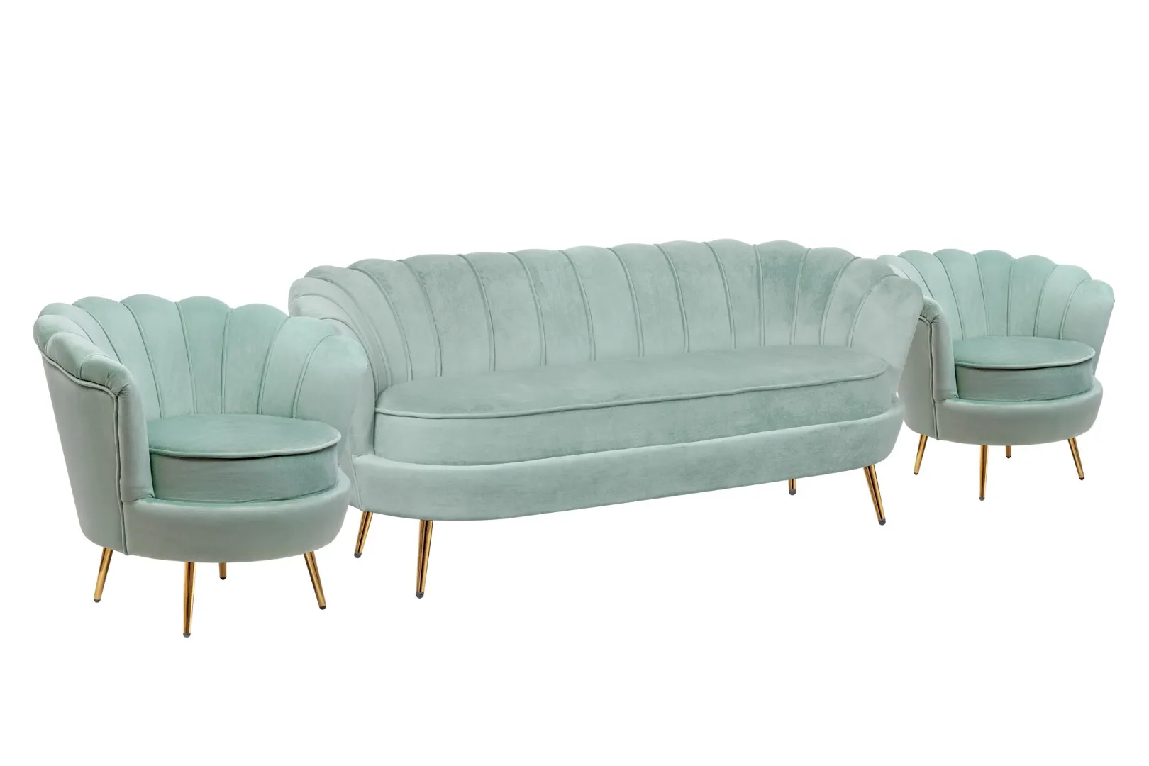 купить Комплект кресел и дивана ракушка Pearl Triple Green в Москве
