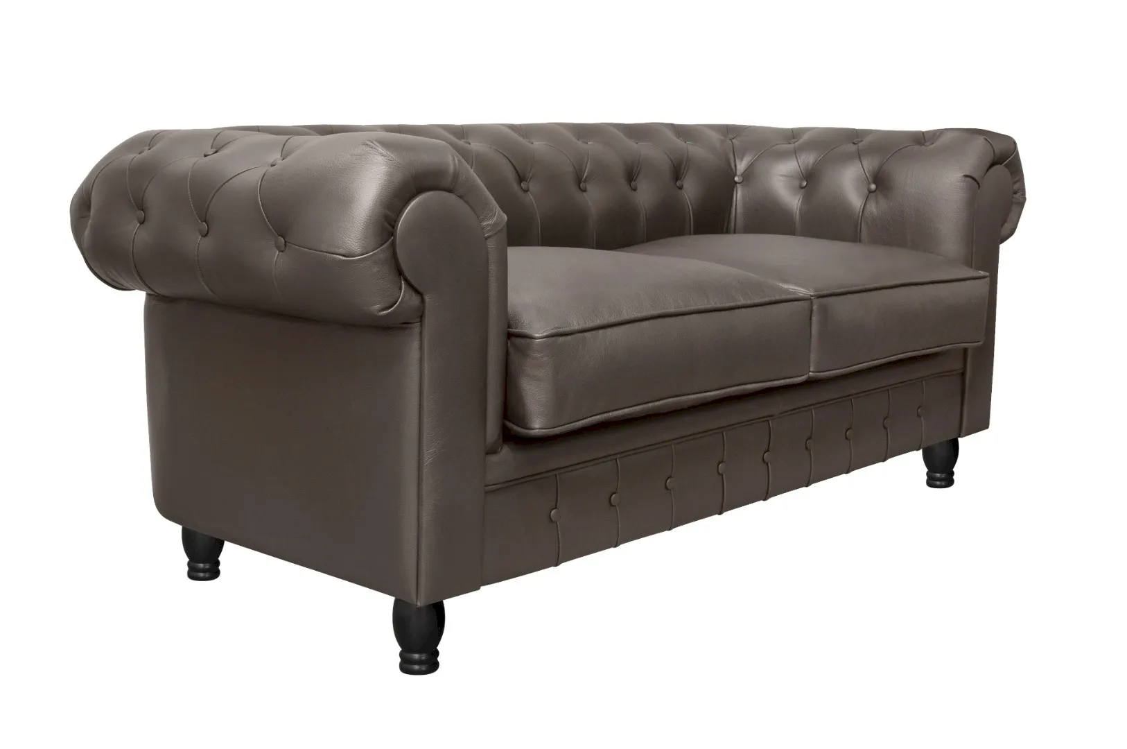 купить Диван из коричневой кожи Chesterfield Brown Leather 2S в Москве купить Диван из коричневой кожи Chesterfield Brown Leather 2S в Москве